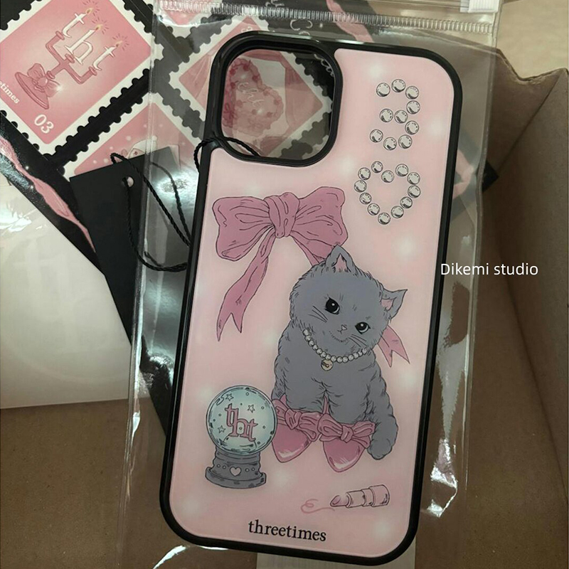 Womens Heels - เคสโทรศัพท์ลายโบว์สีชมพูสไตล์เกาหลี สำหรับ iPhone 17 Air 16