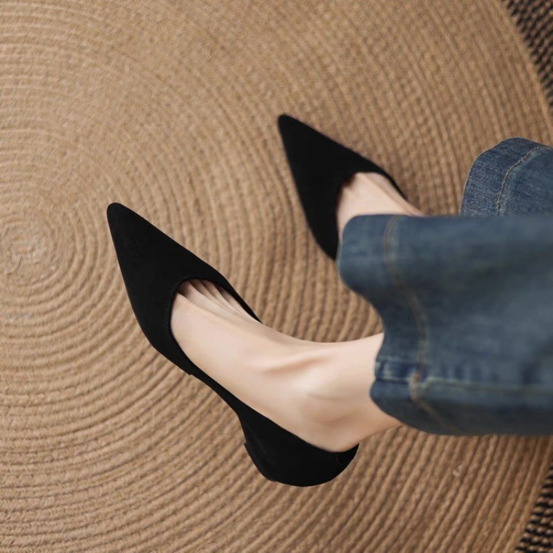 รองเท้าส้นแบนแบบสวม หัวแหลม หน - Womens Heels บทวิจารณ์และราคา