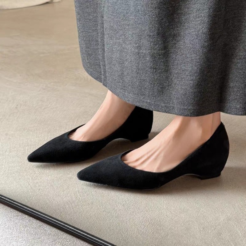 รองเท้าส้นแบนแบบสวม หัวแหลม หน - Womens Heels บทวิจารณ์และราคา