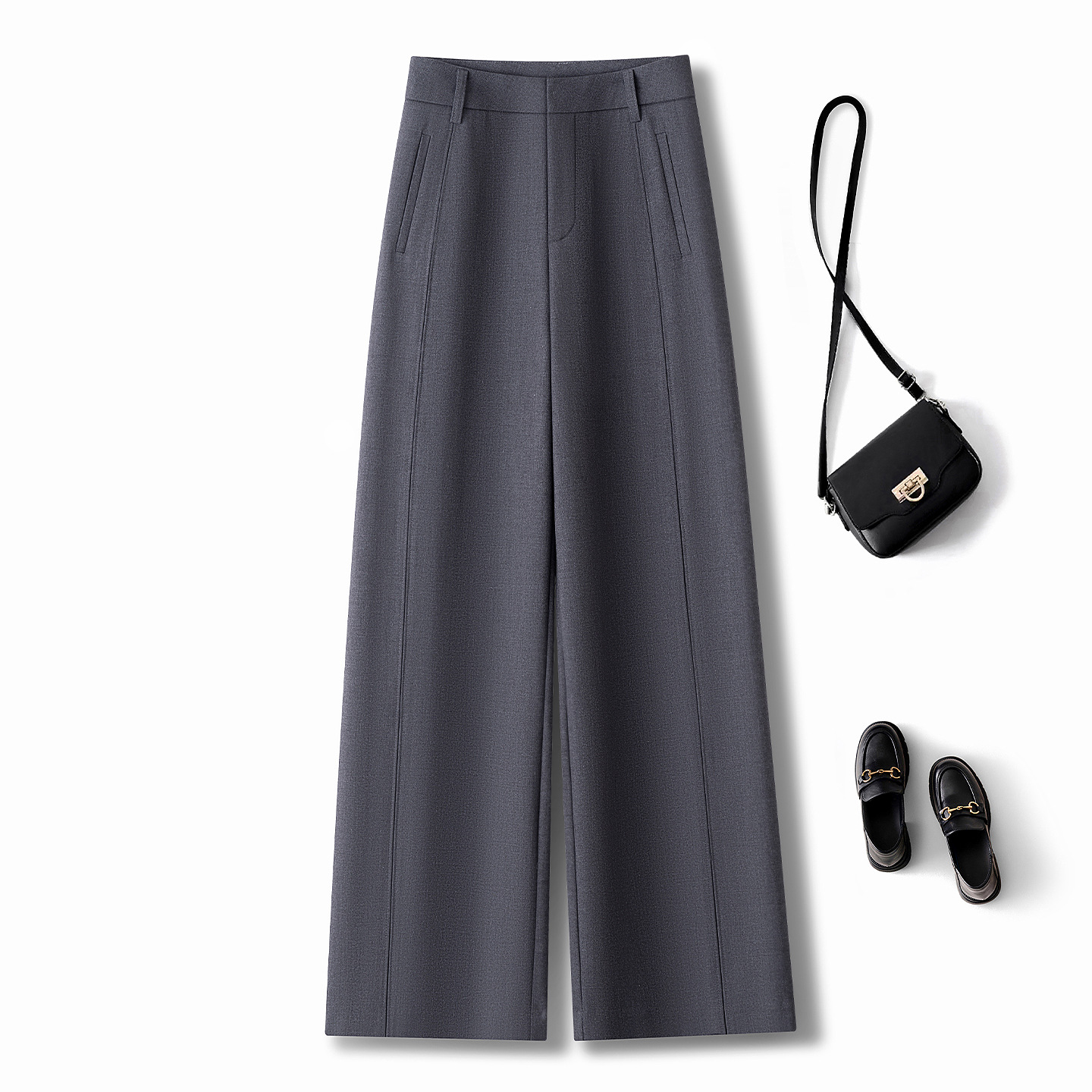 กางเกงขายาวทรงตรงเอวสูงสำหรับผ - Tailored Trouser Wide บทวิจารณ์และราคา