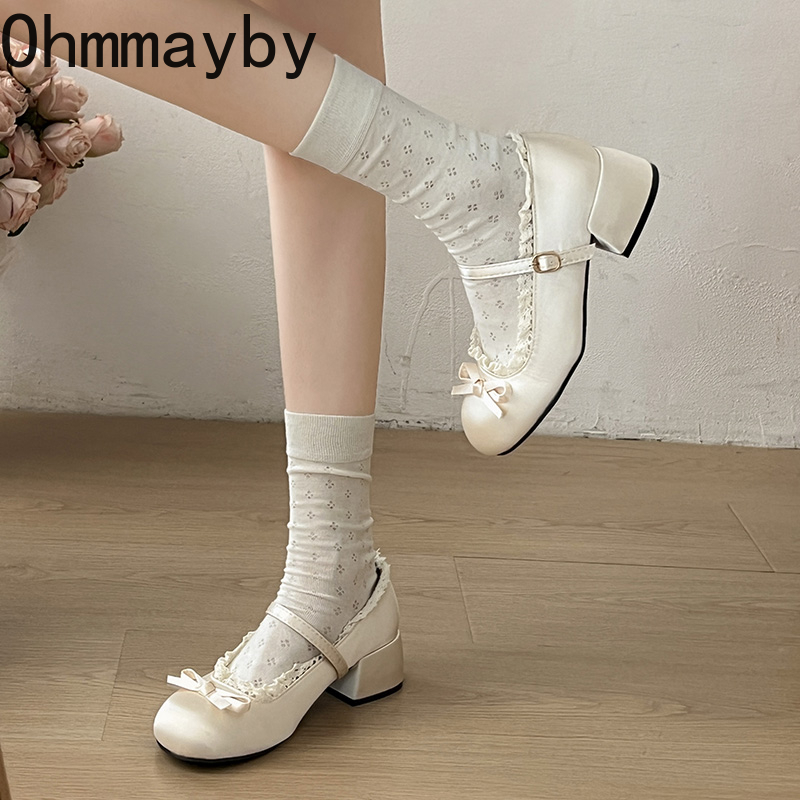 รองเท้าส้นเตี้ยแบบผูกโบว์ลายลู - Midi Dress บทวิจารณ์และราคา