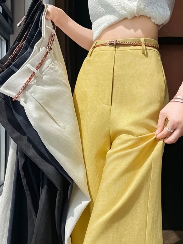 กางเกงขายาวทรงขากว้างเอวสูงผ้า - Tailored Trouser Wide บทวิจารณ์และราคา