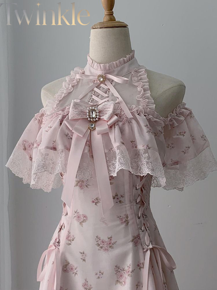 ชุดเดรสเปิดไหล่ลายดอกไม้สำหรับ - Midi Dress บทวิจารณ์และราคา