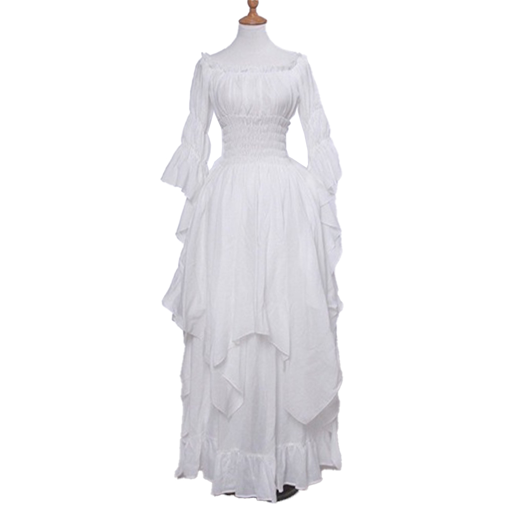 ชุดเดรสสไตล์ยุคกลาง ชุดเดรสยาว - Lace Dress บทวิจารณ์และราคา