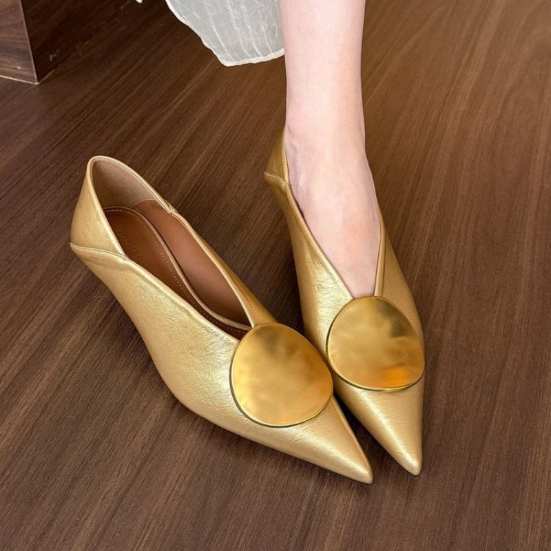 รองเท้าส้นแบนแบบสวมหัวแหลมสำหร - Womens Heels บทวิจารณ์และราคา