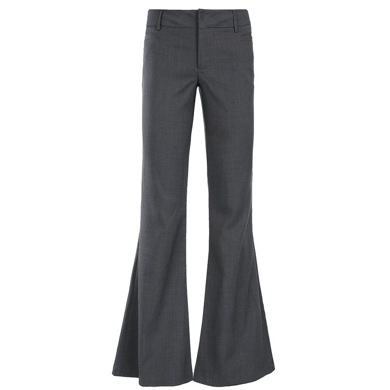 กางเกงขายาวสีเทา ทรงขากว้างเล็ - Tailored Trouser Wide บทวิจารณ์และราคา