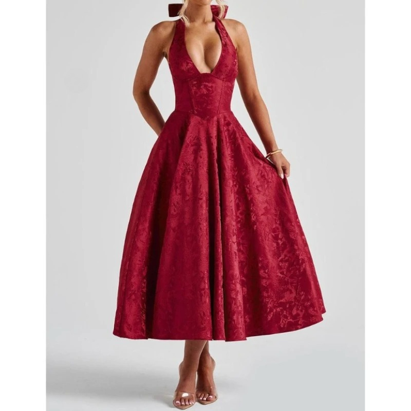Deeptown Elegantชุดราตรีสําหรั - Women'S Red Formal Wear บทวิจารณ์และราคา
