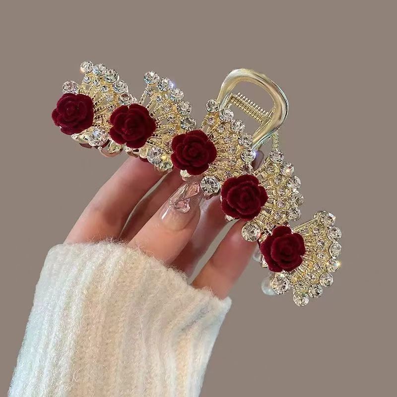 กิ๊บติดผมลายดอกไม้สีแดงวินเทจป - Women'S Red Formal Wear บทวิจารณ์และราคา