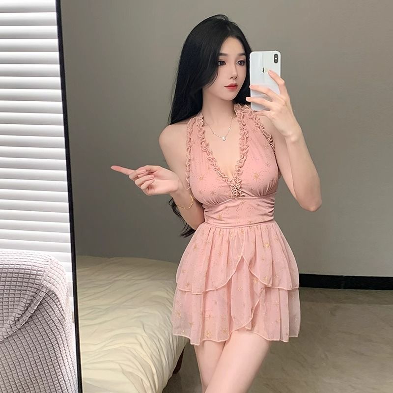 ชุดว่ายน้ำวันพีซแบบกระโปรงสำหร - Womens Suit บทวิจารณ์และราคา