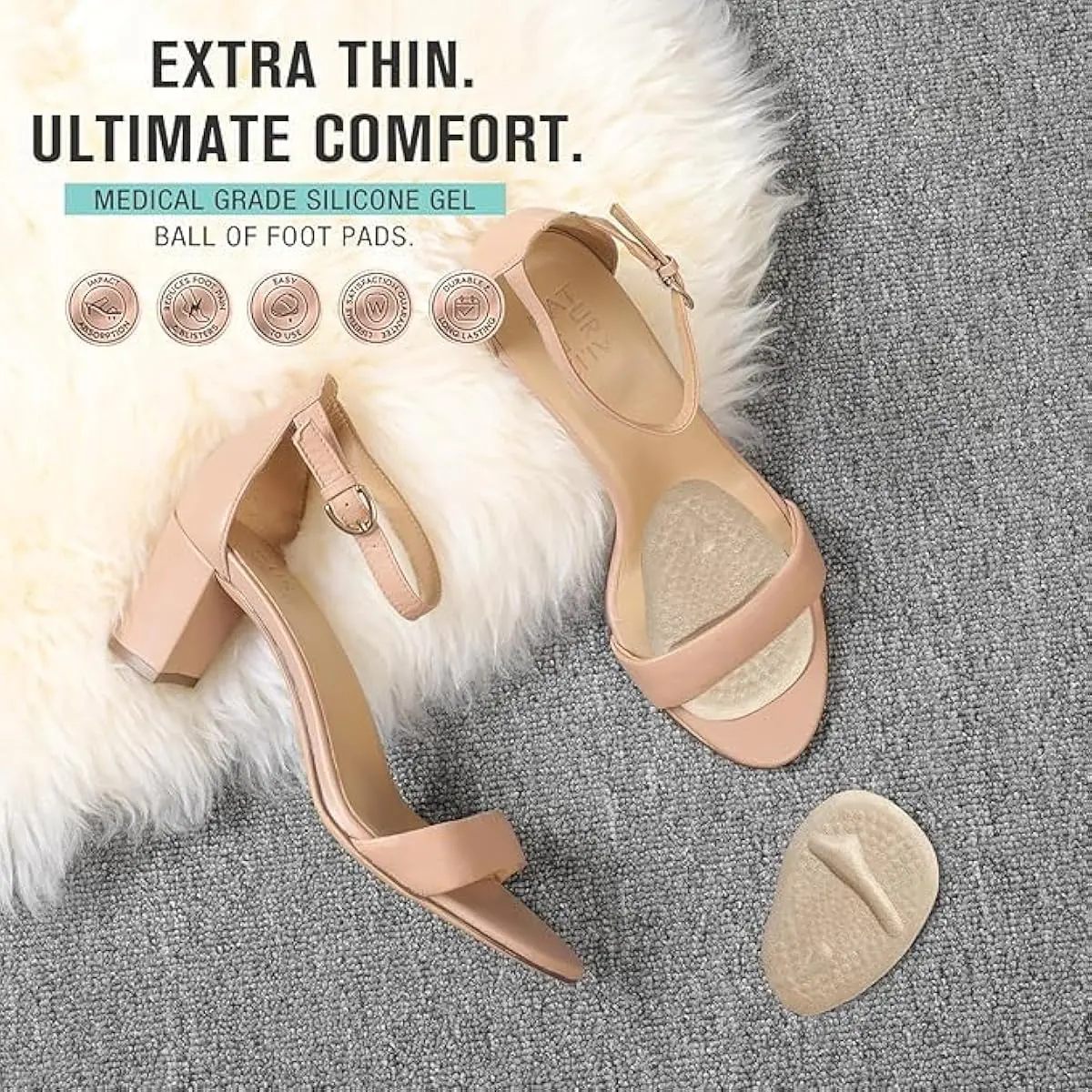 แผ่นรองส้นเท้า 2 ชุด, แผ่นรองฝ - Womens Heels บทวิจารณ์และราคา